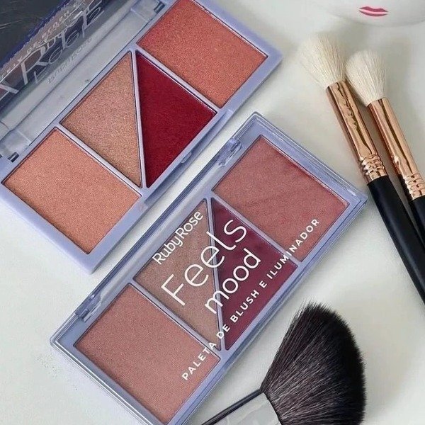 Producto - Paleta Feels Mood Rubor y Iluminador 02 - Ruby Rose