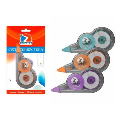 Producto - CINTA CORRECTORA 5MMX12MTS EN BLISTER X UNIDAD EZCO