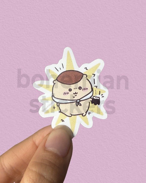 Producto - KURI-MANJU CON FERNET -  Sticker Individual de Chiikawa