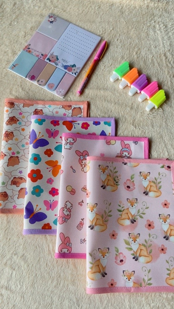 Producto - Funda de cordura para cuaderno común A PEDIDO con estampa a elección