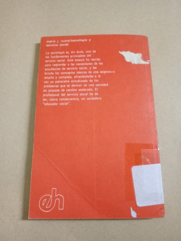 Producto - Sociología y servicio social - Mario J. Ruzzo - Humanitas 1980 - 1