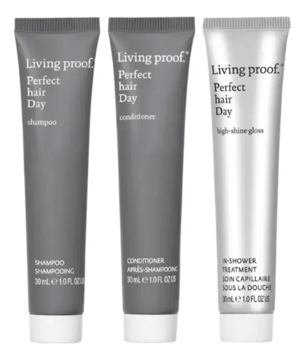 Producto - LIVING PROOF - PERFECT HAIR DAY SHAMPOO + CONDITIONER + HIGH-SHINE GLOSS 30ML