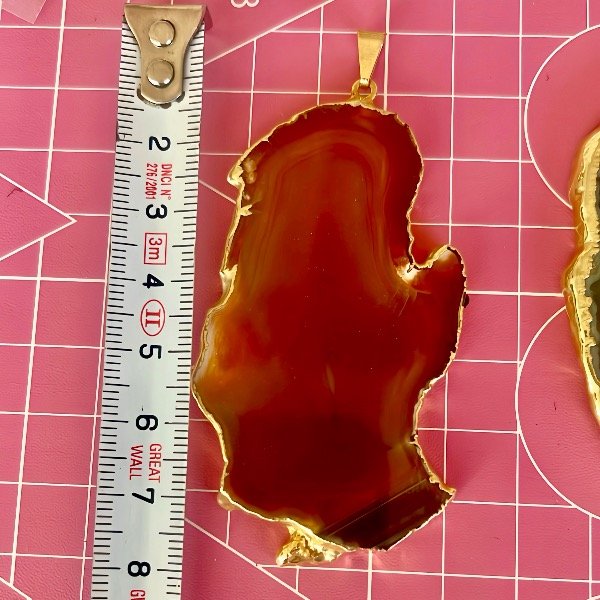 Producto - Dije ágata natural color caramelo