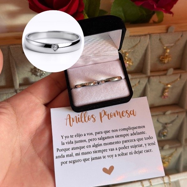 Producto - Anillos Promesa: Heart Shine Silver