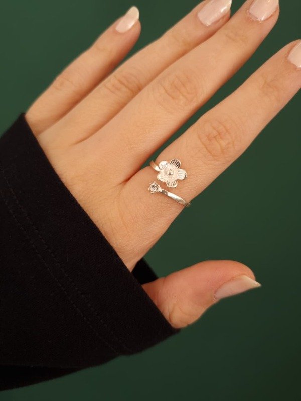 Producto - Anillo Flowers regulable Plata925