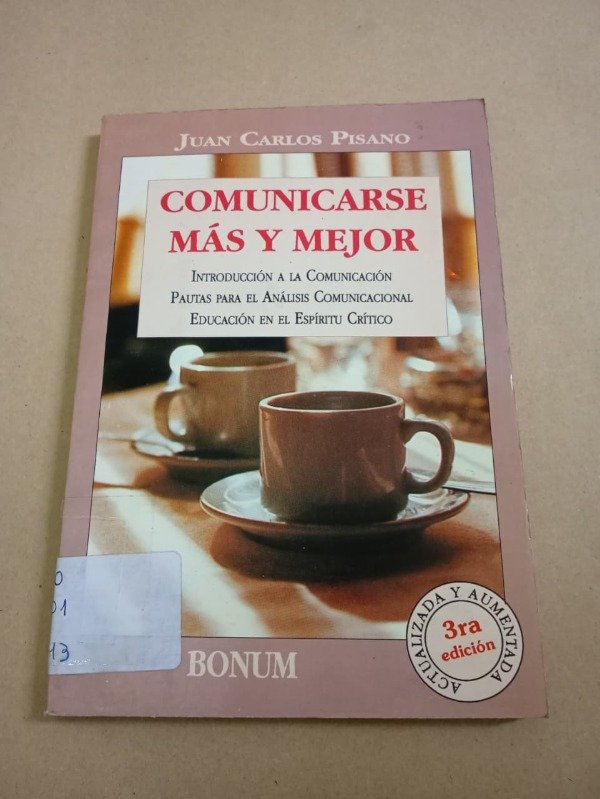 Producto - Comunicarse más y mejor - Juan Carlos Pisano - Bonum 1994 - 0