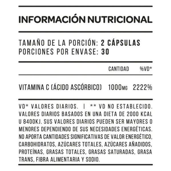 Producto - Vitamina C Star Nutrition 60caps - 1