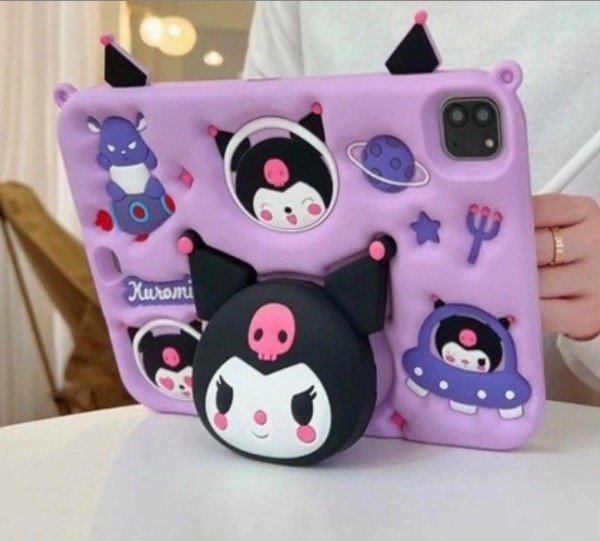 Producto - Funda de tablet de silicona KUROMI 3D cuernitos