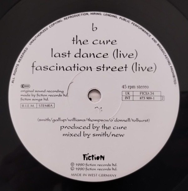 Producto - THE CURE Pictures Of You Vinilo 12 Alemania 1990 Misprint - 2