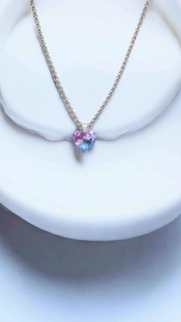 Producto - Conjunto corazón de cristal chico rosa