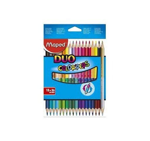 Producto - LAPIZ BICOLOR LARGO CAJA X18 UNIDADES MAPED
