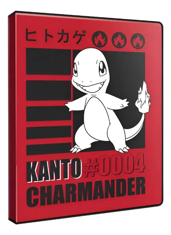 Producto - Pokemon Ultra Pro 4-Pocket Portfolio Charmander Kanto #0004 - 80 Cartas + JUMBO
