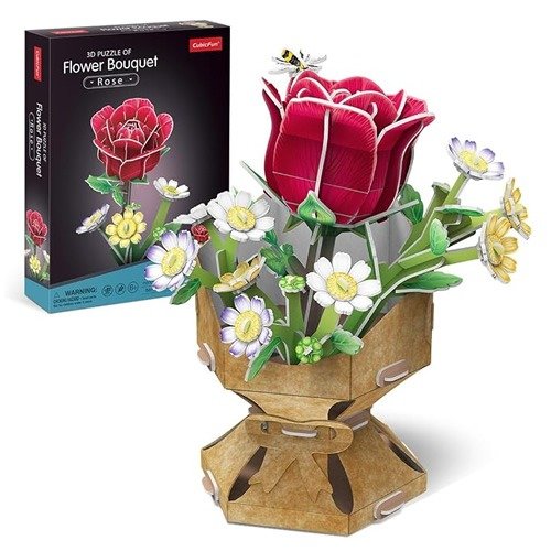 Producto - ROMPECABEZAS FLORES 3D - ROSA (120 PIEZAS) - 1
