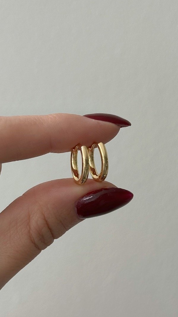 Producto - Argollas 1,4cm cuba finas clic ORO LAMINADO