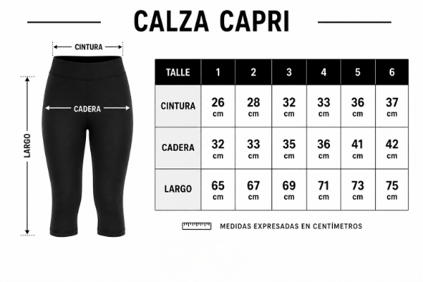 Producto - Capri Lycra negro con recorte - 2