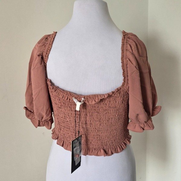 Producto - Blusa con manga princesa espalda con frunce y botones - Talle M - 4