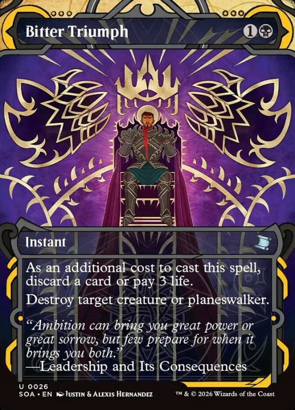 Producto - Bitter Triumph #26 Borderless Showcase  Secrets of Strixhaven Mystical Archive