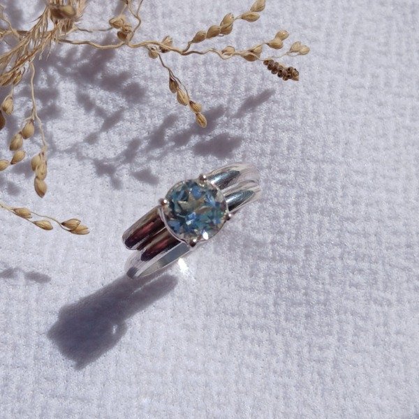 Producto - Anillo Plata 925 Topacio claro Ajustable - 2