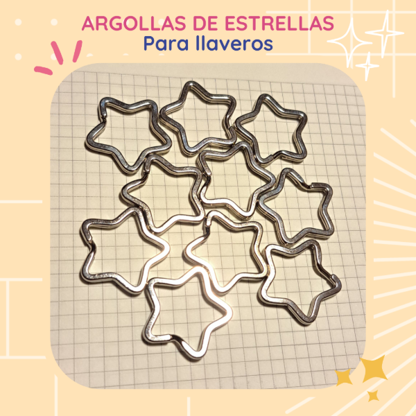 Producto - Argollas de Estrellas x10 unidades