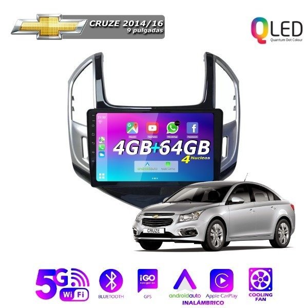 Producto - MULTIMEDIA CHEVROLET CRUZE 2014/16 - 9" CON CAR PLAY Y ANDROID AUTO