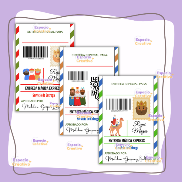 Producto - Etiqueta entregas Reyes Magos