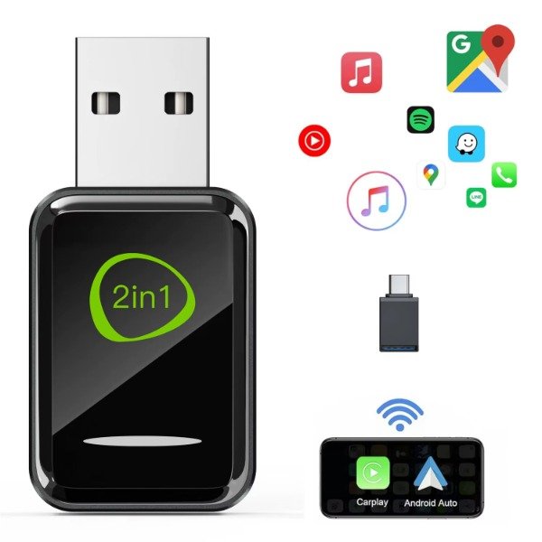 Producto - Mini Adaptador CarPlay Android auto inalmabrico