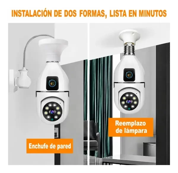 Producto - CAMARA DOBLE LENTE 360 SEGURIDAD DOMO - 2
