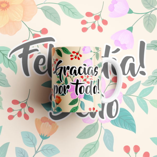 Producto - Plantillas Para Tazas Maestra Floral