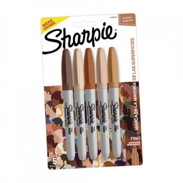 Producto - MARCADOR SHARPIE PORTRAITS FINOS BLISTER X 5 COLORES