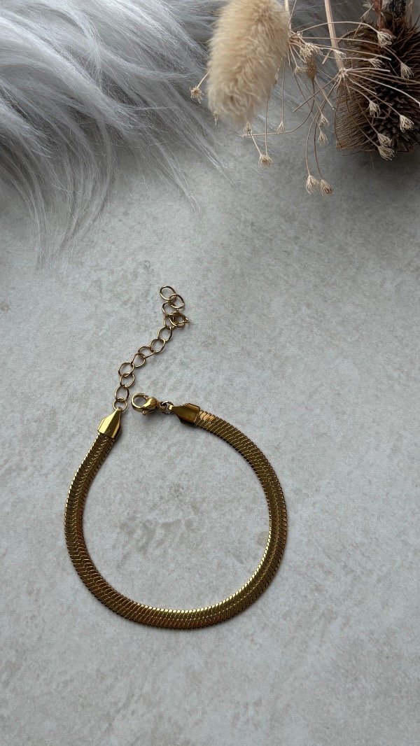 Producto - Pulsera acero dorado l