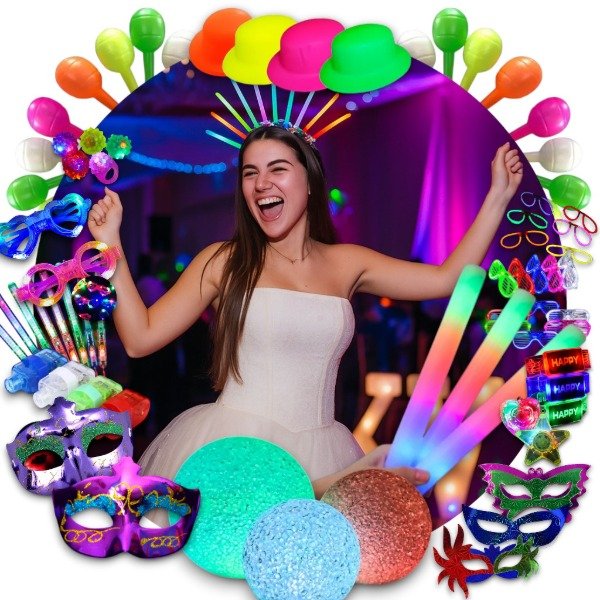 Producto - Combo Cotillón Luminoso Led 237 Artículos -110 Invitados