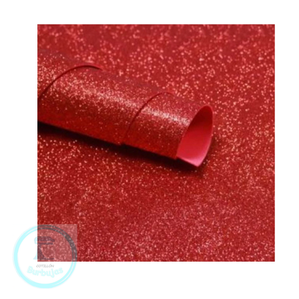 Producto - Goma Eva Brillosa Roja x1