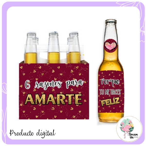 Producto - Kit Etiquetas para Cerveza San Valentín