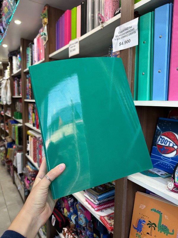 Producto - Carpeta Lomo Ancho A4 VERDE OSCURO