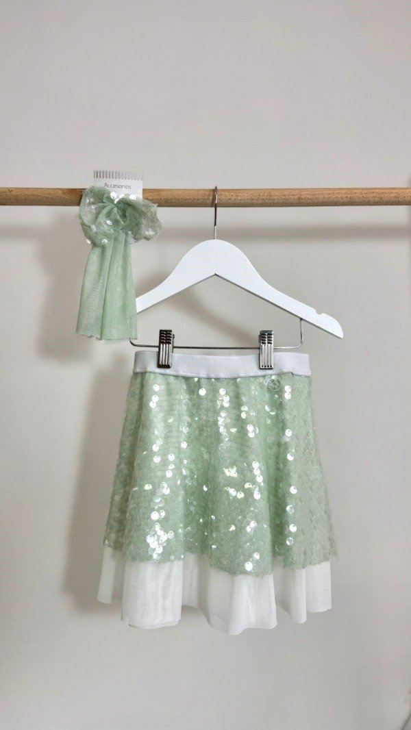 Producto - Pollera de Lentejuelas Verde