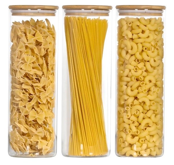 Producto - Frasco vidrio fideos tapa bamboleo