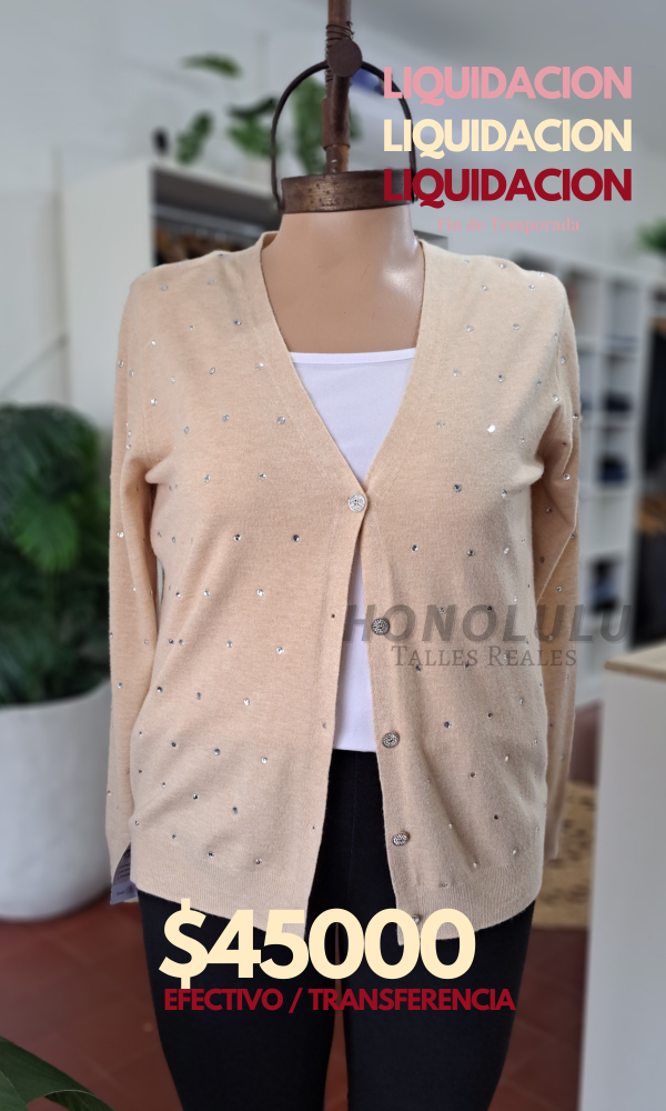 Producto - Saquito con Strass Beige - 0