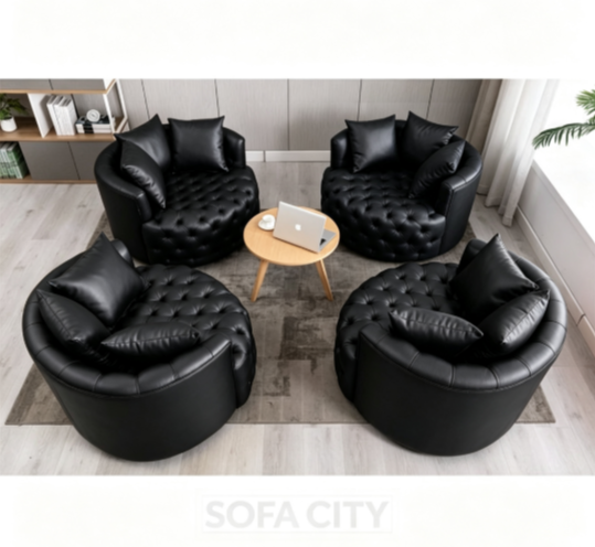 Producto - Puff Capitoné MOON Circular Premium 1mt #OFERTA - 4