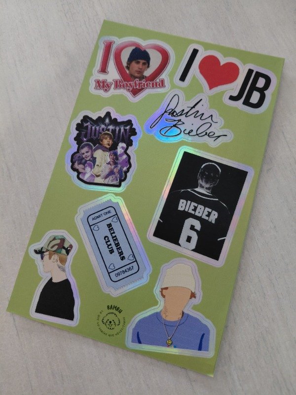 Producto - Planchitas de stickers - Justin Bieber