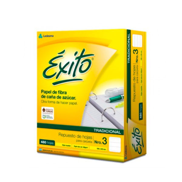 Producto - REPUESTO EXITO x480 HOJAS RAYADO