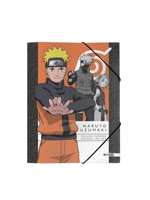 Producto - Carpeta Dibujo N5 Oficio 3 Solapas Elástico Mooving - Naruto 2