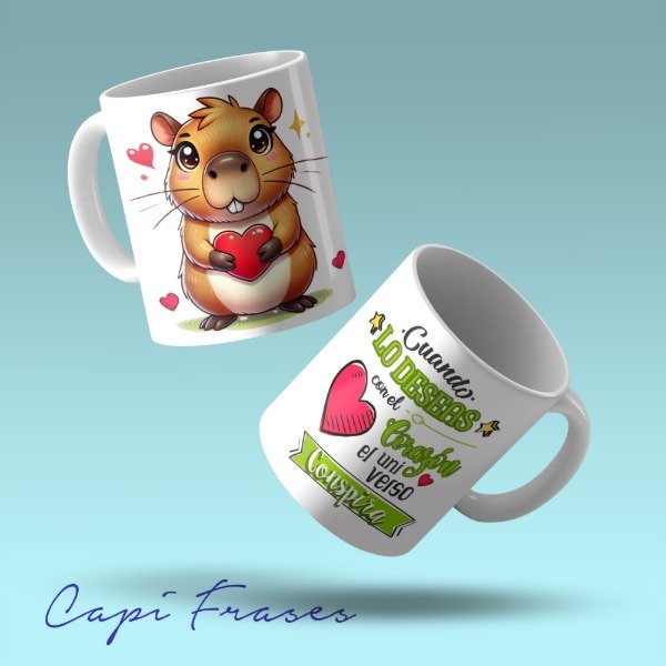 Producto - TAZA -CAPIBARA CON FRASES-DISEÑO SUBLIMADO - 6