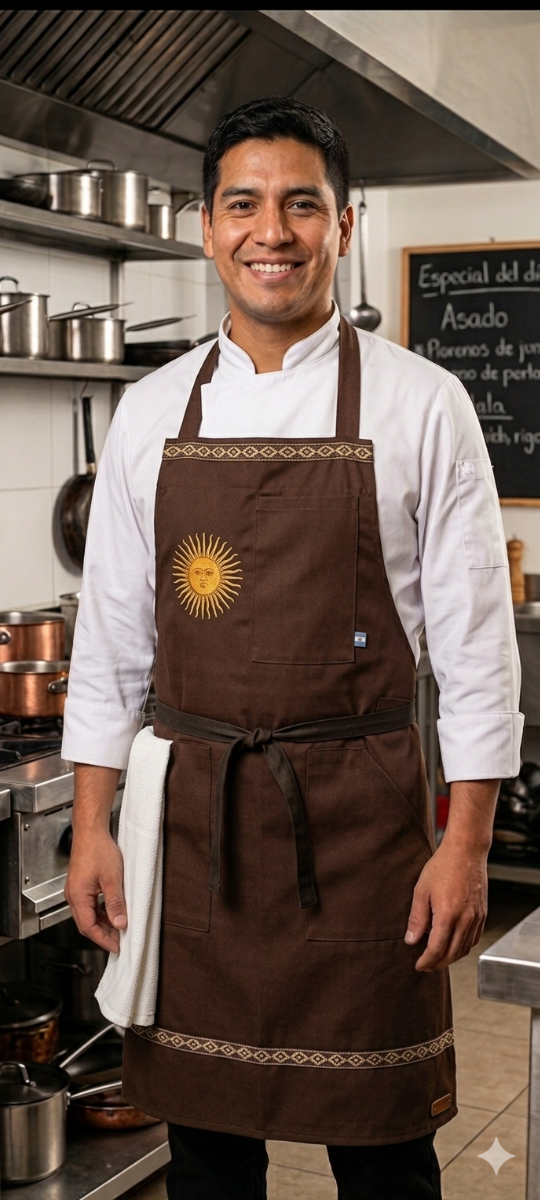 Producto - Delantal Sol de mayo marron