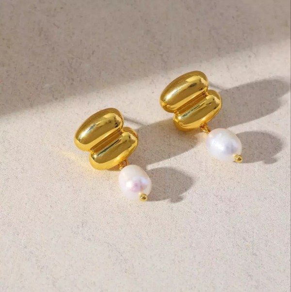 Producto - Aros perlas gold