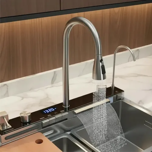 Producto - Bacha inteligente satinada acero inox 304 75x46 cm - 8