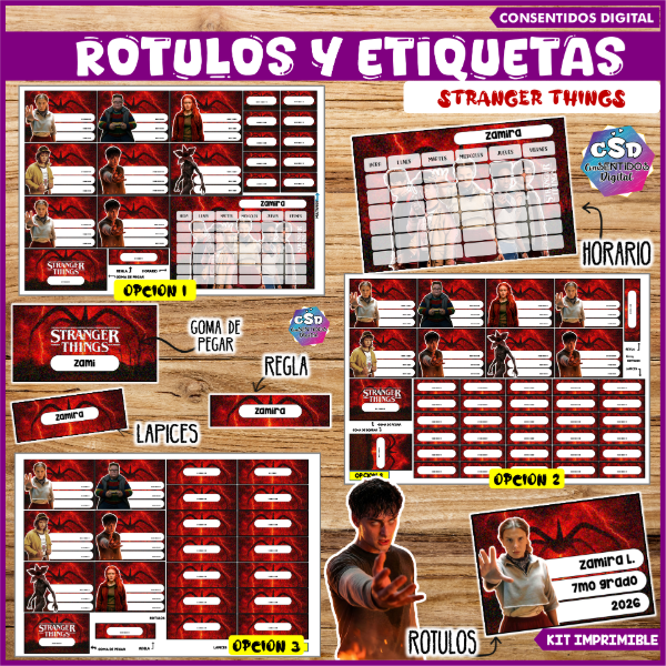 Producto - ROTULOS STRANGER THINGS