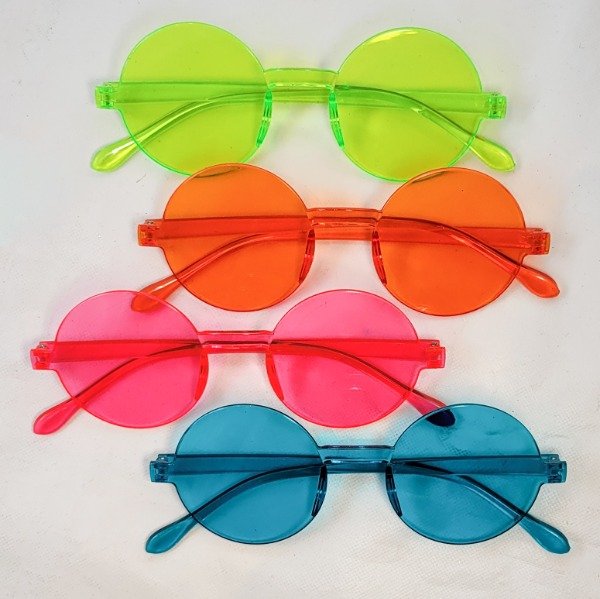 Producto - Lentes acrílicos redondos colores surtidos x12un