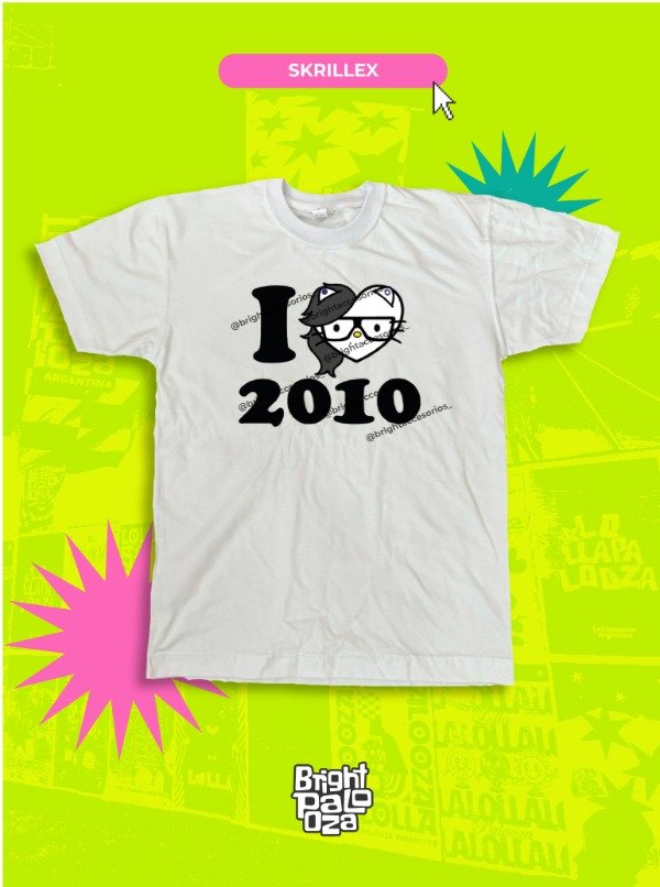 Producto - Remera Kitty Skrillex -  BRIGHTPALOOZA