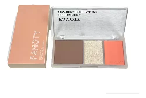 Producto - Paleta De Iluminador, Rubor Y Contorno - Famoty
