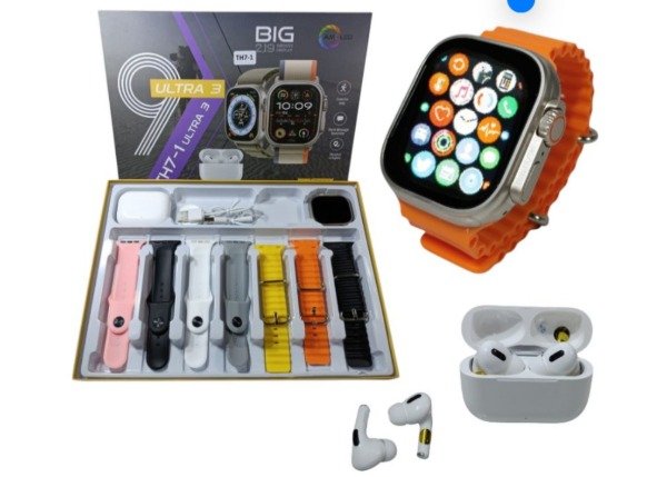 Producto - OT813 RELOJ SMARTWATCH T900 MAS AIRPODS ULTRA BIG 7 MALLAS